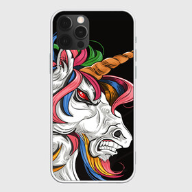 Чехол для iPhone 12 Pro Max с принтом Evil unicorn в Курске, Силикон |  | black | blue | evil | evil unicorn | green yellow | horn | horse | multicolored | pink | red | white | белый | зеленый желтый | зло | злой единорог | конь | красный | лошадь | разноцветный | рог | розовый | синий | черный