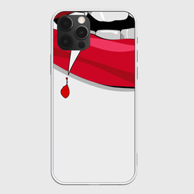 Чехол для iPhone 12 Pro Max с принтом Губы в Курске, Силикон |  | hellowen | взгляд | губы | клыки | ужас | хэллоин | хэллоуин