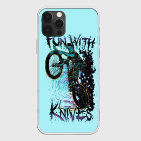 Чехол для iPhone 12 Pro Max с принтом Забава с ножами в Курске, Силикон |  | Тематика изображения на принте: велосипеды | велоспорт | забавы с ножами | кислота. | ножи | экстремальный спорт | экстрим