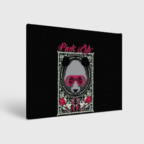 Холст прямоугольный с принтом Розовая жизнь в Курске, 100% ПВХ |  | голова медведя. | голова панды | медведи | орнамент | панда | панда в розовых очках | розовая жизнь | розовый стиль | розы