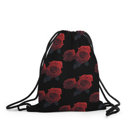 Рюкзак-мешок 3D с принтом Роза в Курске, 100% полиэстер | плотность ткани — 200 г/м2, размер — 35 х 45 см; лямки — толстые шнурки, застежка на шнуровке, без карманов и подкладки | красная роза | красные розы | растение | роза | розы | флора | цветок | цветы