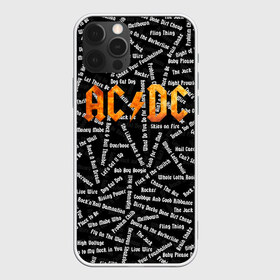 Чехол для iPhone 12 Pro Max с принтом AC DC SONGS (Z) в Курске, Силикон |  | Тематика изображения на принте: ac dc | acdc | rock | ангус янг | ас дс | асдс | блюз рок | крис слэйд | музыка | рок | рок н ролл | стиви янг | хард рок | эй си ди си | эксл роуз