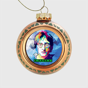 Стеклянный ёлочный шар с принтом Джон Леннон Imagine в Курске, Стекло | Диаметр: 80 мм | beatles | imagine | john | lennon | the beatles | битлз | битлы | группа | джон | купить | леннон | леннона | очки | рок н ролл | с группы | хиппи