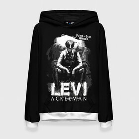 Женская толстовка 3D с принтом LEVI ACKERMAN. LONELINESS в Курске, 100% полиэстер  | двухслойный капюшон со шнурком для регулировки, мягкие манжеты на рукавах и по низу толстовки, спереди карман-кенгуру с мягким внутренним слоем. | anime | attack on titan | аниме | армин арлерт | атак он титан | атака на титанов | атака титанов | великаны | гарнизон | колоссальный | леви | легион разведки | лого | манга | микаса аккерман | разведкорпус