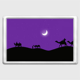 Магнит 45*70 с принтом Арабская Ночь в Курске, Пластик | Размер: 78*52 мм; Размер печати: 70*45 | minimal | moon | night | арабская ночь | верблюд | верблюды | звезды | караван верблюдов | луна | минимализм | небо | ночное небо | ночь | природа | пустыня | силуэт | силуэты