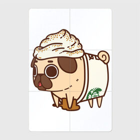 Магнитный плакат 2Х3 с принтом Сладкий мопс в Курске, Полимерный материал с магнитным слоем | 6 деталей размером 9*9 см | арт | кофе | мопс | мороженное | рисунок | сладкий | сладость | собака в костюме | собака в костюмчике | шоколад