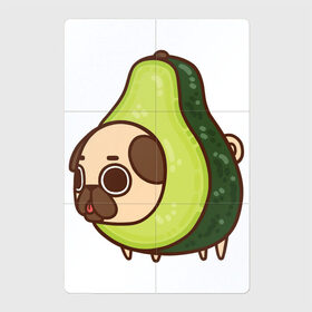 Магнитный плакат 2Х3 с принтом Мопс-авокадо в Курске, Полимерный материал с магнитным слоем | 6 деталей размером 9*9 см | авокадо | арт | мопс | рисунок | сладкий | сладость | собака в костюме | собака в костюмчике | фрукт | фрукты
