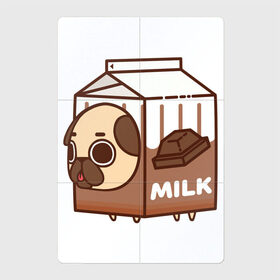 Магнитный плакат 2Х3 с принтом Шоколадное молоко-мопс в Курске, Полимерный материал с магнитным слоем | 6 деталей размером 9*9 см | Тематика изображения на принте: арт | молоко | мопс | рисунок | сладкий | сладость | собака в костюме | собака в костюмчике | шоколад