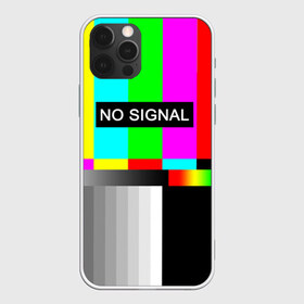 Чехол для iPhone 12 Pro Max с принтом NO SIGNAL в Курске, Силикон |  | Тематика изображения на принте: no signal | не работает | нет сигнала | полосы | профилактика | радуга