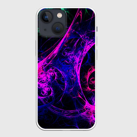 Чехол для iPhone 13 mini с принтом GambaTR в Курске,  |  | abstraction | colorful | dark | fractal | glow | patterns | shapes | tangled | texture | абстракция | запутанный | разноцветный | свечение | текстура | темный | узоры | формы | фрактал