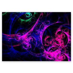 Поздравительная открытка с принтом GambaTR в Курске, 100% бумага | плотность бумаги 280 г/м2, матовая, на обратной стороне линовка и место для марки
 | abstraction | colorful | dark | fractal | glow | patterns | shapes | tangled | texture | абстракция | запутанный | разноцветный | свечение | текстура | темный | узоры | формы | фрактал