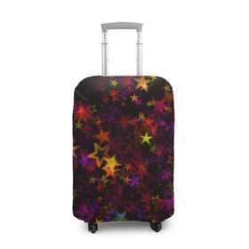 Чехол для чемодана 3D с принтом Stars в Курске, 86% полиэфир, 14% спандекс | двустороннее нанесение принта, прорези для ручек и колес | abstract | art | colorful | shapes | stars | texture | абстрактный | арт | звезды | разноцветный | текстура | формы