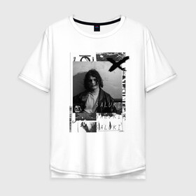 Мужская футболка хлопок Oversize с принтом Saluki в Курске, 100% хлопок | свободный крой, круглый ворот, “спинка” длиннее передней части | Тематика изображения на принте: rap | saluki | saluki rap | рэп | рэпер | салюки
