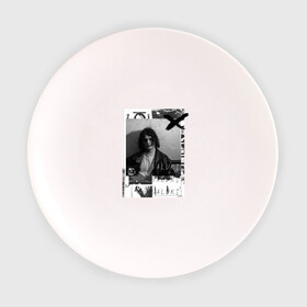 Тарелка с принтом Saluki в Курске, фарфор | диаметр - 210 мм
диаметр для нанесения принта - 120 мм | Тематика изображения на принте: rap | saluki | saluki rap | рэп | рэпер | салюки