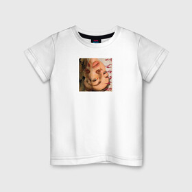 Детская футболка хлопок с принтом SALUKI в Курске, 100% хлопок | круглый вырез горловины, полуприлегающий силуэт, длина до линии бедер | Тематика изображения на принте: rap | saluki | saluki rap | рэп | рэпер | салюки