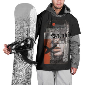 Накидка на куртку 3D с принтом SALUKI в Курске, 100% полиэстер |  | Тематика изображения на принте: rap | saluki | saluki rap | рэп | рэпер | салюки