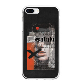 Чехол для iPhone 7Plus/8 Plus матовый с принтом SALUKI в Курске, Силикон | Область печати: задняя сторона чехла, без боковых панелей | rap | saluki | saluki rap | рэп | рэпер | салюки