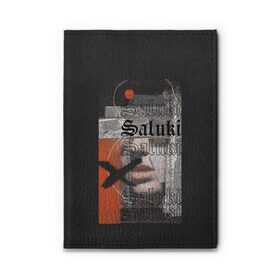 Обложка для автодокументов с принтом SALUKI в Курске, натуральная кожа |  размер 19,9*13 см; внутри 4 больших “конверта” для документов и один маленький отдел — туда идеально встанут права | rap | saluki | saluki rap | рэп | рэпер | салюки