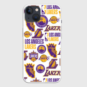 Чехол для iPhone 13 с принтом LAKERS LOGO в Курске,  |  | 24 lakers | kobe bryant | lakers | los angeles lakers | баскетбол. | коби брайант | лос анджелес лейкерс | лосанджелес лейкерс