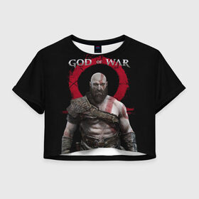 Женская футболка Crop-top 3D с принтом God of War в Курске, 100% полиэстер | круглая горловина, длина футболки до линии талии, рукава с отворотами | armor | atreus | axe | cory barlog | god of war | kratos | loki | nextgen | playstation 5 | ps5 | santa monica studiogames | атрей | бог войны | броня | игры | кори барлог | кратос | локи | некстген | плейстейшен 5 | пс5 | рагнарек | рыцарь | топор