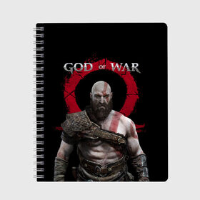 Тетрадь с принтом God of War в Курске, 100% бумага | 48 листов, плотность листов — 60 г/м2, плотность картонной обложки — 250 г/м2. Листы скреплены сбоку удобной пружинной спиралью. Уголки страниц и обложки скругленные. Цвет линий — светло-серый
 | Тематика изображения на принте: armor | atreus | axe | cory barlog | god of war | kratos | loki | nextgen | playstation 5 | ps5 | santa monica studiogames | атрей | бог войны | броня | игры | кори барлог | кратос | локи | некстген | плейстейшен 5 | пс5 | рагнарек | рыцарь | топор