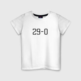 Детская футболка хлопок с принтом 29-0 Хабиб Нурмагомедов в Курске, 100% хлопок | круглый вырез горловины, полуприлегающий силуэт, длина до линии бедер | 