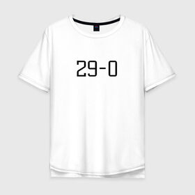 Мужская футболка хлопок Oversize с принтом 29-0 Хабиб Нурмагомедов в Курске, 100% хлопок | свободный крой, круглый ворот, “спинка” длиннее передней части | 