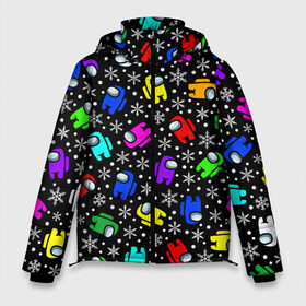 Мужская зимняя куртка 3D с принтом Snowfall impostors в Курске, верх — 100% полиэстер; подкладка — 100% полиэстер; утеплитель — 100% полиэстер | длина ниже бедра, свободный силуэт Оверсайз. Есть воротник-стойка, отстегивающийся капюшон и ветрозащитная планка. 

Боковые карманы с листочкой на кнопках и внутренний карман на молнии. | among us | ice | impostor | merry | snow | winter | амонг ас | девочкам | детям | зима | инопланетяне | космические | космонавты | мальчикам | новогодние | новый год | персонажи | предатель | рождество | самозванец | снег