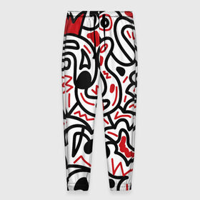 Мужские брюки 3D с принтом Африканский хаос в Курске, 100% полиэстер | манжеты по низу, эластичный пояс регулируется шнурком, по бокам два кармана без застежек, внутренняя часть кармана из мелкой сетки | minimal | абстракция | креатив | минимализм | текстуры