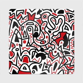 Магнит виниловый Квадрат с принтом Африканский хаос в Курске, полимерный материал с магнитным слоем | размер 9*9 см, закругленные углы | Тематика изображения на принте: minimal | абстракция | креатив | минимализм | текстуры