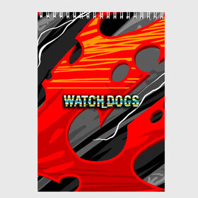 Скетчбук с принтом Watch Dogs Recing в Курске, 100% бумага
 | 48 листов, плотность листов — 100 г/м2, плотность картонной обложки — 250 г/м2. Листы скреплены сверху удобной пружинной спиралью | dogs | legion | logo | text | watch | взлом | игра | легион | лого | символ | текст | хак | хакер | хакеры