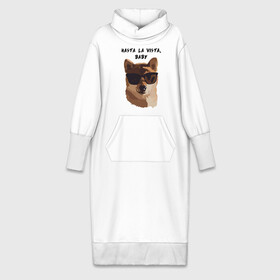 Платье удлиненное хлопок с принтом Собакен Арни в Курске,  |  | dog | dogs | арнольдшварценеггер | домашнийпитомец | друг | лучшийдру | лучшийдругчеловека | очки | собака | собаки | собачка | терминатор