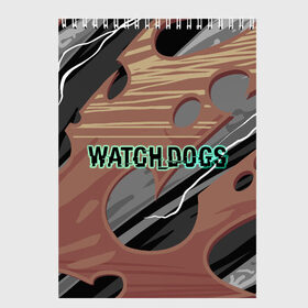 Скетчбук с принтом Watch_Dogs в Курске, 100% бумага
 | 48 листов, плотность листов — 100 г/м2, плотность картонной обложки — 250 г/м2. Листы скреплены сверху удобной пружинной спиралью | dogs | legion | logo | text | watch | взлом | игра | легион | лого | символ | текст | хак | хакер | хакеры