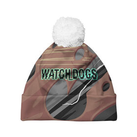Шапка 3D c помпоном с принтом Watch_Dogs в Курске, 100% полиэстер | универсальный размер, печать по всей поверхности изделия | dogs | legion | logo | text | watch | взлом | игра | легион | лого | символ | текст | хак | хакер | хакеры