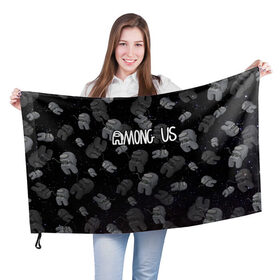 Флаг 3D с принтом AMONG US в Курске, 100% полиэстер | плотность ткани — 95 г/м2, размер — 67 х 109 см. Принт наносится с одной стороны | 