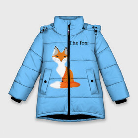 Зимняя куртка для девочек 3D с принтом The fox в Курске, ткань верха — 100% полиэстер; подклад — 100% полиэстер, утеплитель — 100% полиэстер. | длина ниже бедра, удлиненная спинка, воротник стойка и отстегивающийся капюшон. Есть боковые карманы с листочкой на кнопках, утяжки по низу изделия и внутренний карман на молнии. 

Предусмотрены светоотражающий принт на спинке, радужный светоотражающий элемент на пуллере молнии и на резинке для утяжки. | fox | the fox | лиса