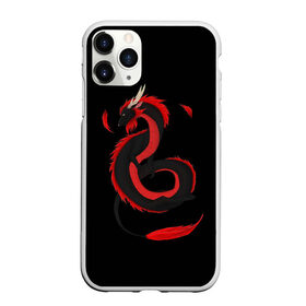 Чехол для iPhone 11 Pro Max матовый с принтом RED DRAGON в Курске, Силикон |  | Тематика изображения на принте: amoled | дракон | дракон с хвостом | китайский дракон | китайский праздник