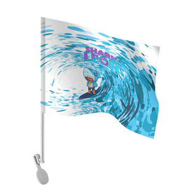 Флаг для автомобиля с принтом Brawl STARS (surfing) в Курске, 100% полиэстер | Размер: 30*21 см | brawl | break dance | leon | moba | stars | supercell | surfing | игра | коллаборация | коллаж | паттерн