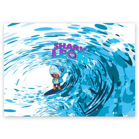 Поздравительная открытка с принтом Brawl STARS (surfing) в Курске, 100% бумага | плотность бумаги 280 г/м2, матовая, на обратной стороне линовка и место для марки
 | brawl | break dance | leon | moba | stars | supercell | surfing | игра | коллаборация | коллаж | паттерн