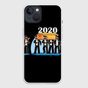 Чехол для iPhone 13 с принтом 2020 не спасти... в Курске,  |  | 2020 год мем | dancing coffin | tony igy astronomia tony igy | мем про 2020 год | мультяшные персонажи | популярный мем | смешной арт | черные гробовщики