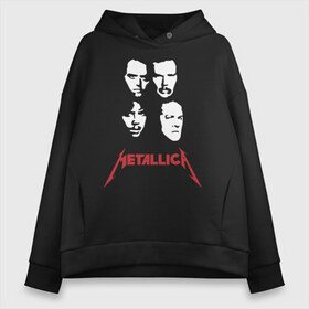 Женское худи Oversize хлопок с принтом Metallica в Курске, френч-терри — 70% хлопок, 30% полиэстер. Мягкий теплый начес внутри —100% хлопок | боковые карманы, эластичные манжеты и нижняя кромка, капюшон на магнитной кнопке | american | heavy metal | los angeles | metal band | metallica | music | thrash metal | американская | лос анджелес | метал группа | металлика | музыка | трэш метал | трэш металл | хеви метал