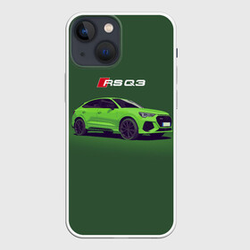 Чехол для iPhone 13 mini с принтом AUDI RS Q3 | АУДИ СПОРТ (Z) в Курске,  |  | audi | auto | perfomance | q3 | rs | rs q3 | rsq3 | sport | авто | автомобиль | автомобильные | ауди | бренд | ку 3 | ку3 | марка | машины | перфоманс | рс | спорт