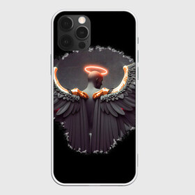Чехол для iPhone 12 Pro Max с принтом NEON ANGEL в Курске, Силикон |  | ангел | божество | крылья | мифология | неоновый нимб над головой | человек с крыльями
