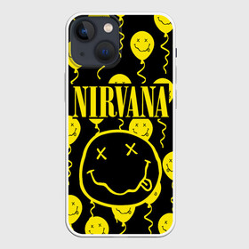 Чехол для iPhone 13 mini с принтом NIRVANA в Курске,  |  | Тематика изображения на принте: nirvana | nirvana smells like | rock | teen spirit | курт кобейн | нирвана | песни | рок.