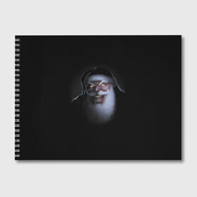 Альбом для рисования с принтом Very bad Santa в Курске, 100% бумага
 | матовая бумага, плотность 200 мг. | Тематика изображения на принте: beard | jaw | moustache | new year | saliva | santa claus | teeth | борода | дед мороз | зубы | новый год | пасть | санта клаус | слюна | усы