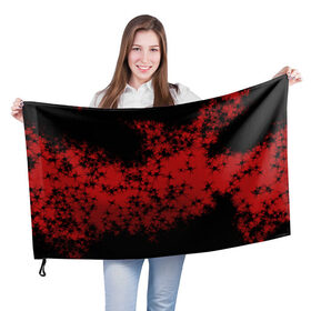 Флаг 3D с принтом Тьма пауков (красн) в Курске, 100% полиэстер | плотность ткани — 95 г/м2, размер — 67 х 109 см. Принт наносится с одной стороны | halloween | жутко | пауки | приколы