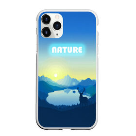 Чехол для iPhone 11 Pro Max матовый с принтом NATURE в Курске, Силикон |  | Тематика изображения на принте: горы | закат | лес | ночное небо | озеро в лесу | олень в лесу | природа | солнце