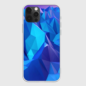 Чехол для iPhone 12 Pro Max с принтом NEON CRYSTALLS в Курске, Силикон |  | Тематика изображения на принте: алмазы | блеск | кристаллы | монотонный цвет | неоновый принт | переливание цветов | синий цвет