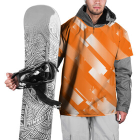 Накидка на куртку 3D с принтом Оранжевый градиент в Курске, 100% полиэстер |  | блеск | геометрия | градиент | линии | оранжевый | полосы