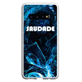 Чехол для Samsung Galaxy S10 с принтом SAUDADE в Курске, Силикон | Область печати: задняя сторона чехла, без боковых панелей | amiled | dark | брызги красок | дым | неоновый дым